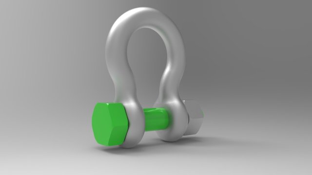 nurbs anchor shackle Model 3D .c4d .max .obj .3ds .fbx .stl .blend 