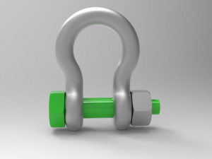 nurbs anchor shackle Model 3D