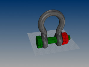 nurbs anchor shackle Model 3D
