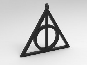 deathly hallows pendant for 3d print 3D Принт Модель