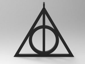 deathly hallows pendant for 3d print Model do druku 3D