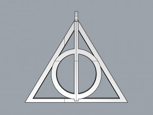 deathly hallows pendant for 3d print Model do druku 3D