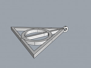 deathly hallows pendant for 3d print Model do druku 3D