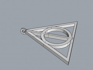 deathly hallows pendant for 3d print Model do druku 3D