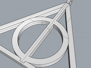 deathly hallows pendant for 3d print Model do druku 3D