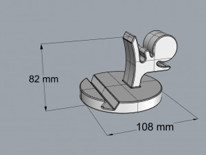 nurbs phone holder 3d print 3D Принт Модель