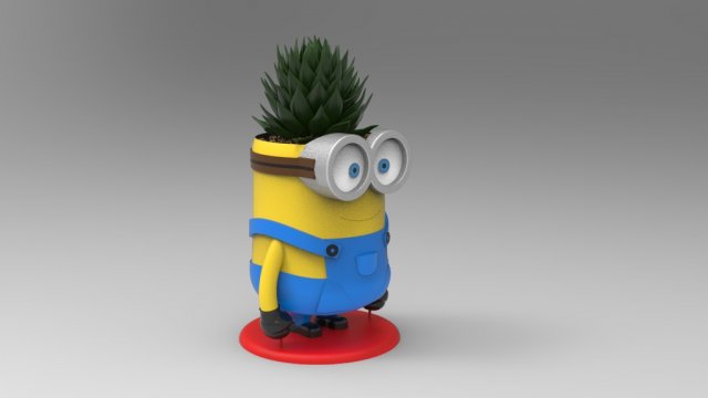 minion flower pot for 3d print 3D-Druckmodell .c4d .max .obj .3ds .fbx .stl .blend 