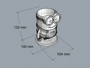 minion flower pot for 3d print 3D Print Model