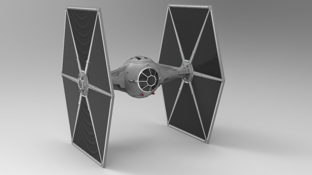 Star Wars Tie Fighter with Interior 3D Model in SCIFI