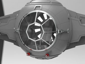 star wars tie fighter with interior 3D Print Model