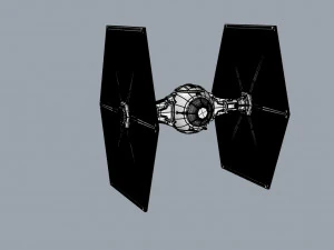 star wars tie fighter with interior 3D Print Model