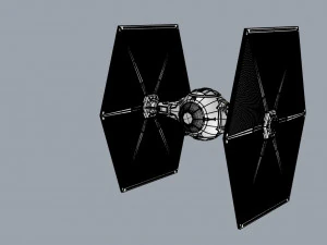 star wars tie fighter with interior 3D Print Model