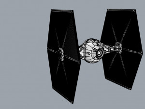 star wars tie fighter with interior 3D 프린트 모델