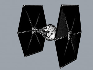 star wars tie fighter with interior 3D 프린트 모델