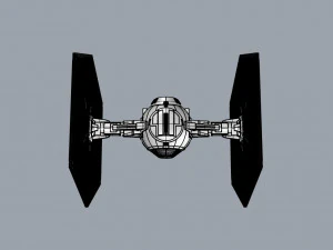 star wars tie fighter with interior 3D Print Model