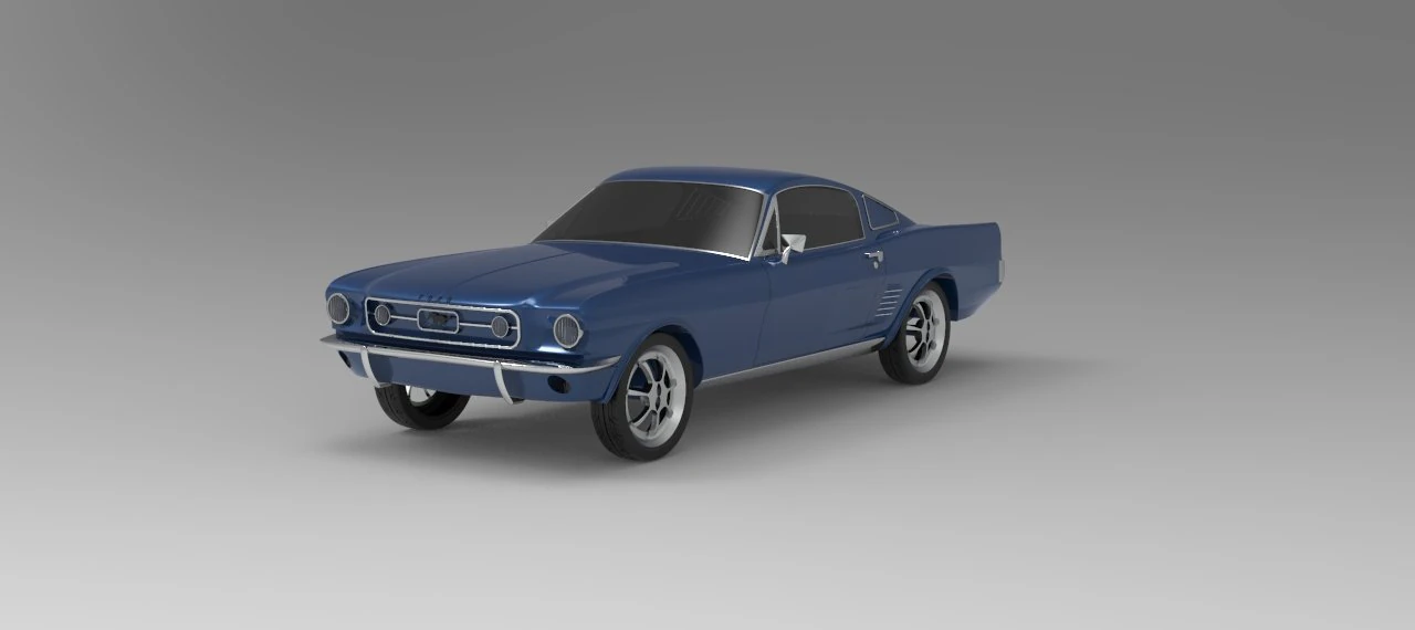 1967 mustang nurbs and 3d printable 3D Print Model .c4d .max .obj .3ds .fbx .stl .blend 