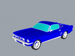 1967 mustang nurbs and 3d printable Modelo de Impressão 3D