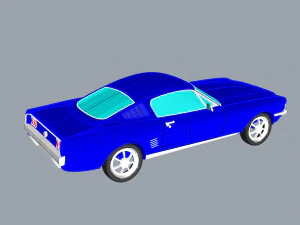 1967 mustang nurbs and 3d printable 3D Print Model