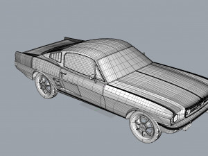 1967 mustang nurbs and 3d printable Modelo de Impressão 3D