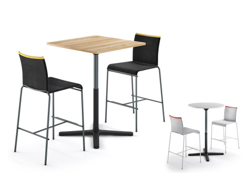 Mesa Vitra Super Fold y taburete de bar Calligaris Web Modelo 3D