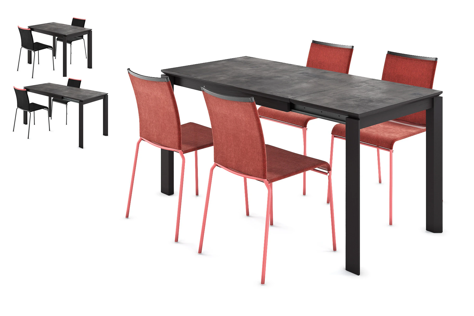 Table with chairs 3D Model .c4d .max .obj .3ds .fbx .stl .blend 