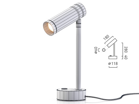 Flask T table lamp 3D Model