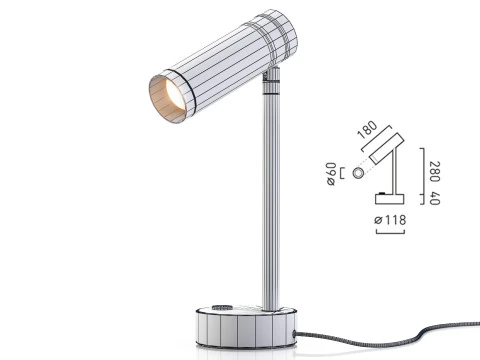 Flask T table lamp 3D Model