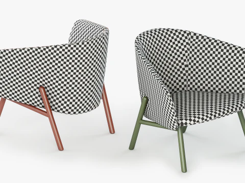 Kristalia Tuile armchair 3D Model