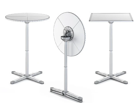 Super Fold Table High 3D Model