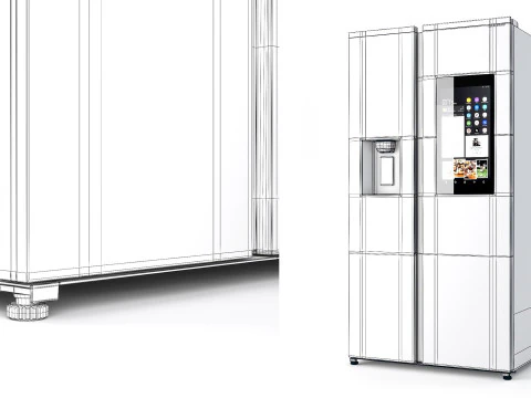 Refrigerator Family Hub 3D Model