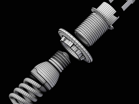 L&aacute;mpara Fluorescente E 27 Modelo 3D