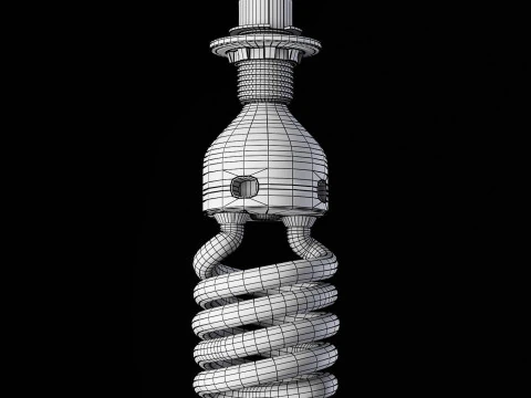 蛍光灯 E27 3Dモデル
