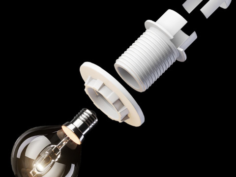 Incandescent light bulb E14 E27 3D Model