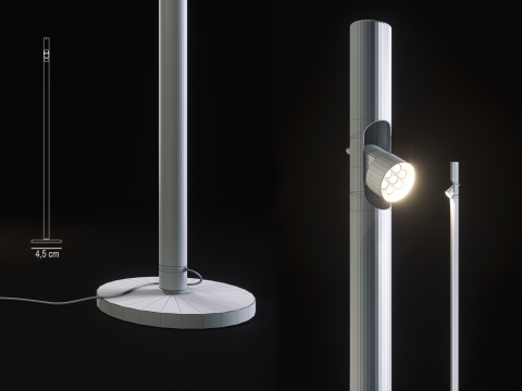 Floor lamp adjustable 3D Model