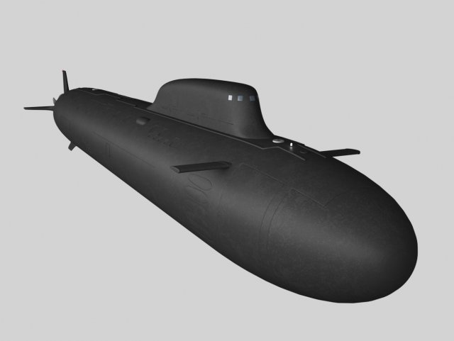 submarine Model 3D .c4d .max .obj .3ds .fbx .stl .blend 
