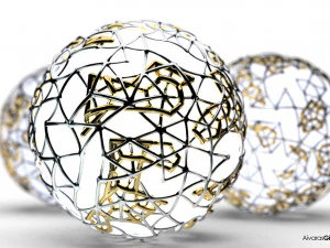 dual mesh sphere 3D Model