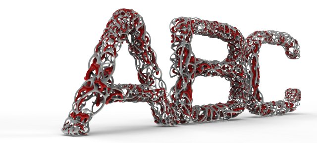 dual mesh fonts 3D प्रिंट मॉडल .c4d .max .obj .3ds .fbx .stl .blend 