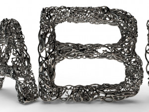 dual mesh fonts 3D प्रिंट मॉडल