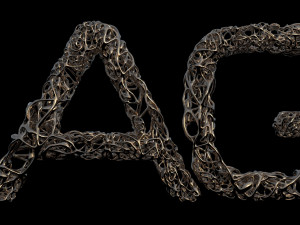 dual mesh fonts 3D प्रिंट मॉडल