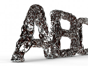 dual mesh fonts 3D प्रिंट मॉडल