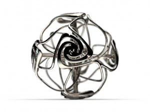 소용돌이 치는 3D 프린트 모델