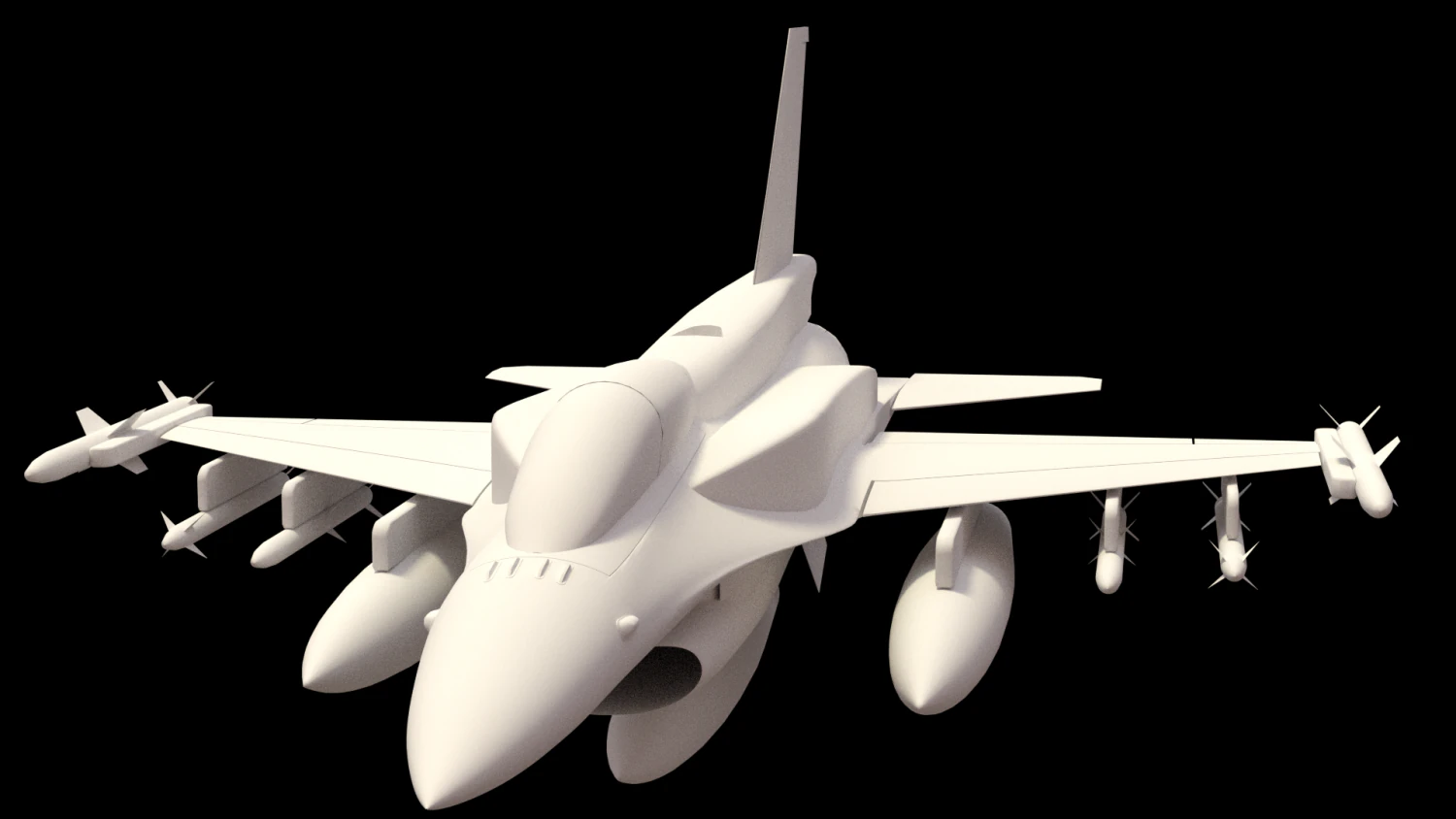 f 16 -4 variants 3D Model .c4d .max .obj .3ds .fbx .stl .blend 