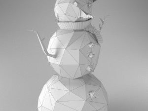 snowman in hat 3D 模型