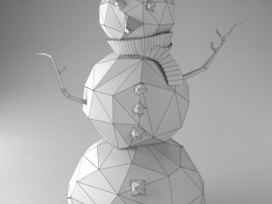 snowman in hat 3D 模型