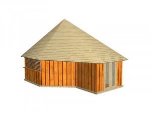 acogedor chalet low-poly low-poly Modelo 3D