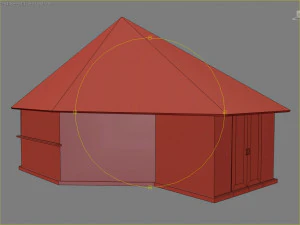 cosy chalet low poly low-poly 3D Model