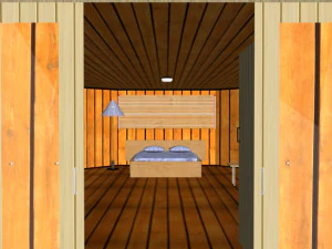 cosy chalet low poly low-poly 3D Model