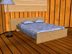 cosy chalet low poly low-poly 3D-Modell