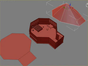 cosy chalet low poly low-poly 3D Model