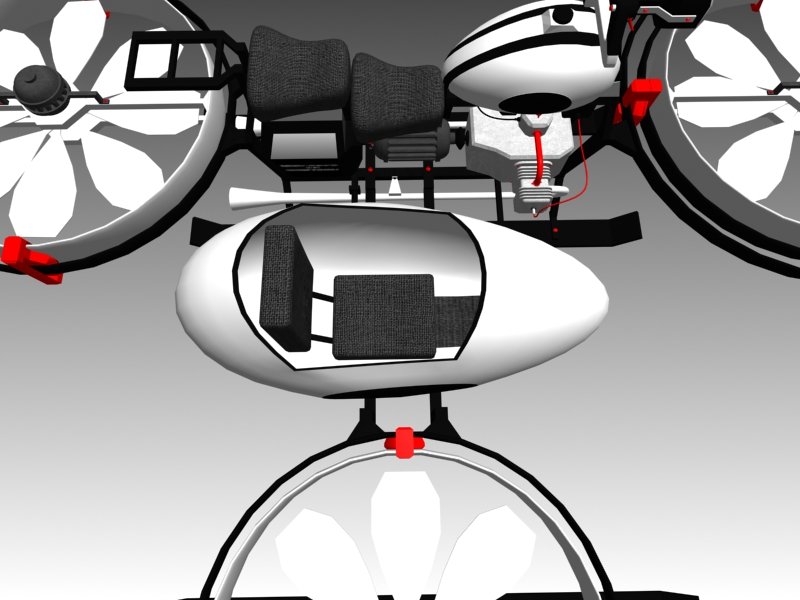 Hover Bike With Sidecar 3d Model In Motorcycle 3dexport
